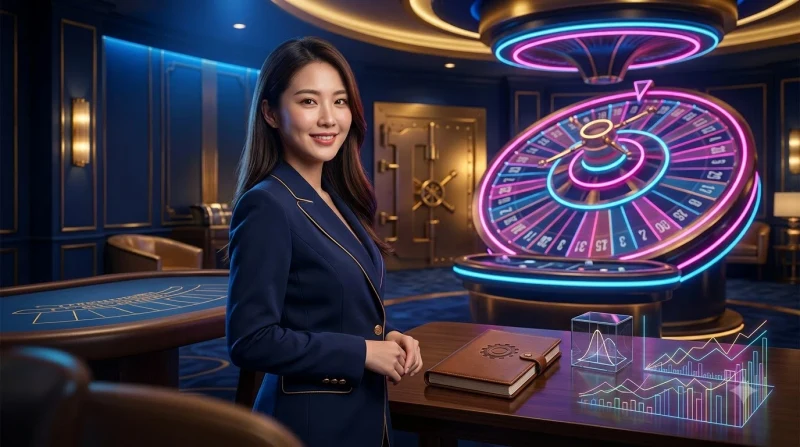 Bàn roulette CM88 trong hành động với các chip casino và không khí sôi động