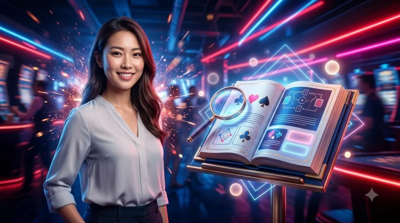 Cận cảnh bàn baccarat với bài và chip, giới thiệu trò chơi baccarat là gì