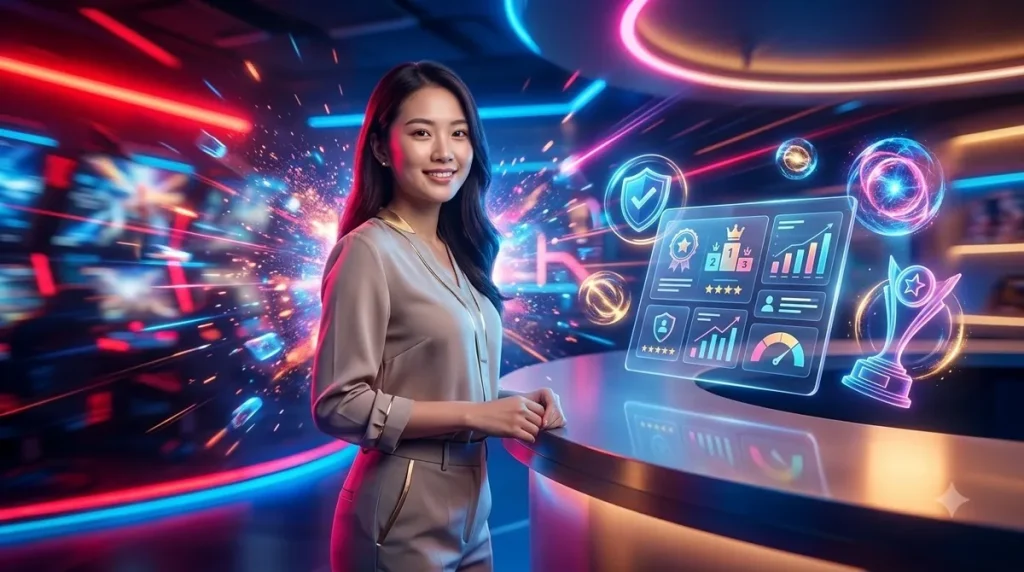 Huy hiệu xác minh phát sáng thể hiện uy tín trong Casino
