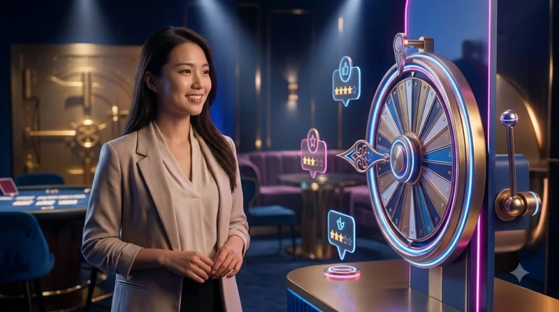 Chi tiết bàn roulette CM88: bề mặt chơi bóng loáng, viền màu vàng và không khí ấm cúng