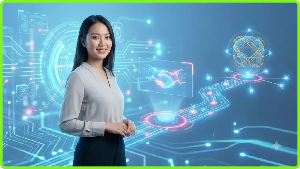 Giao diện nền tảng số hóa trên điện thoại và máy tính