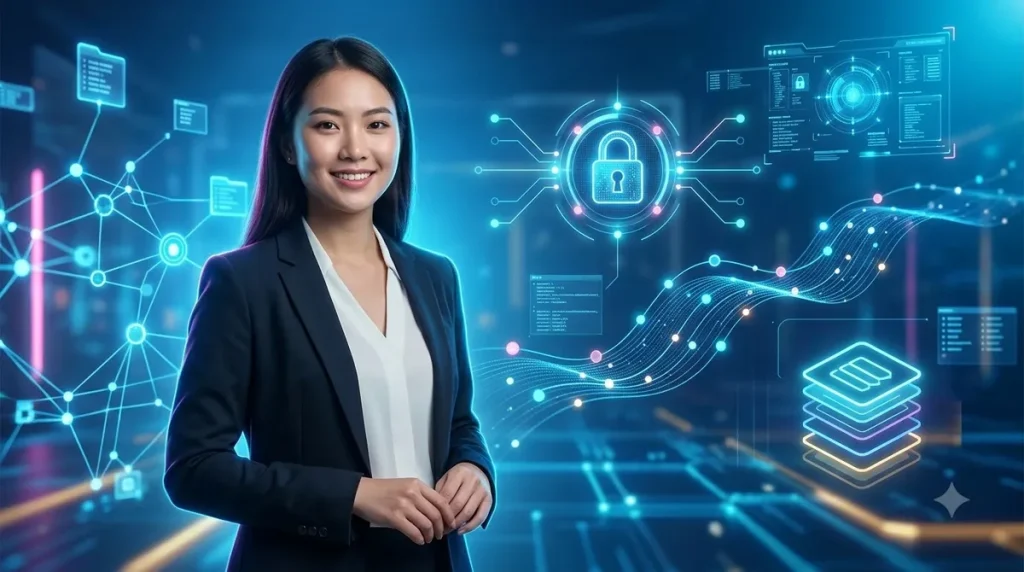 Biểu tượng bảo mật và hướng dẫn đăng ký an toàn
