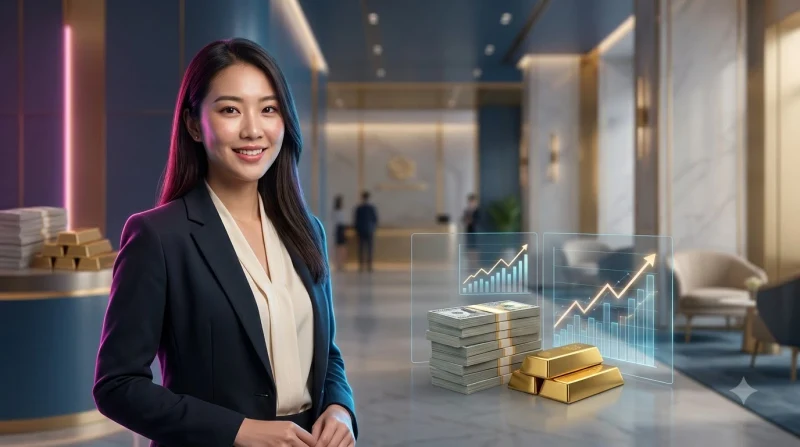 Lợi ích khuyến mãi CM88 với mũi tên tăng trưởng, hộp quà và cúp vàng